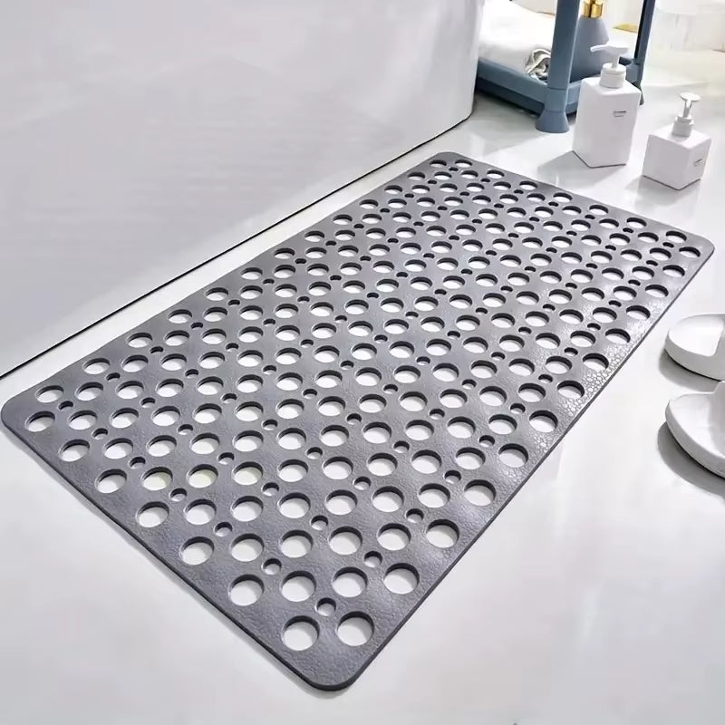 Square Non-Slip Bathroom Mat with Suction Cups – Quick Drain Shower Mat, Anti-Fall Massage Floor Pad, Fast Drying Design