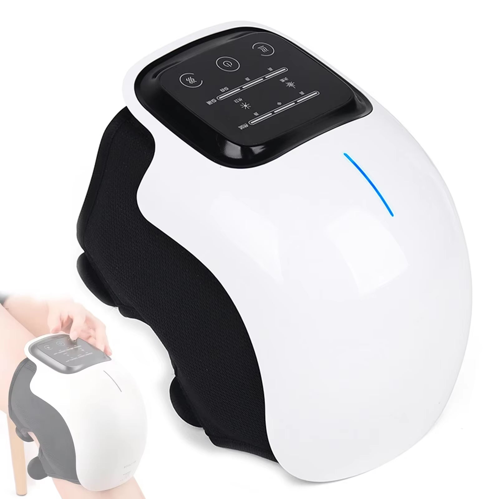Cordless Heated Knee Massager with LED Screen – Infrared Heat & Vibration Therapy for Knee Pain Relief, Swelling, Arthritis & Stiff Ligaments