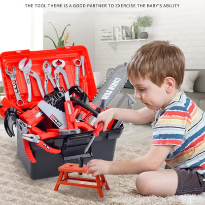 Kids Toolbox Engineer Playset – Electric Drill & Screwdriver Repair Tools Kit, Pretend Construction Toy for Boys & Girls, Educational STEM Gift