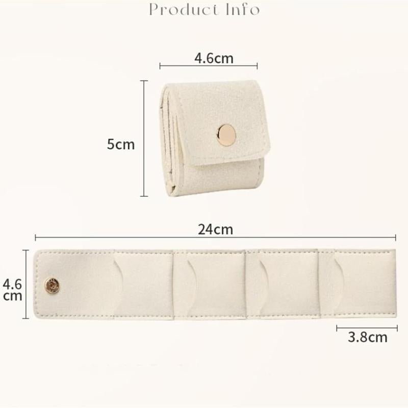 Mini Travel Jewelry Organizer Set (3Pcs) – Velvet Lined, Foldable Storage Boxes with Snap Closure