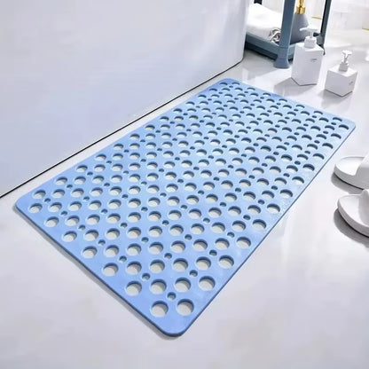 Square Non-Slip Bathroom Mat with Suction Cups – Quick Drain Shower Mat, Anti-Fall Massage Floor Pad, Fast Drying Design