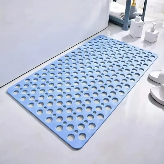 Square Non-Slip Bathroom Mat with Suction Cups – Quick Drain Shower Mat, Anti-Fall Massage Floor Pad, Fast Drying Design
