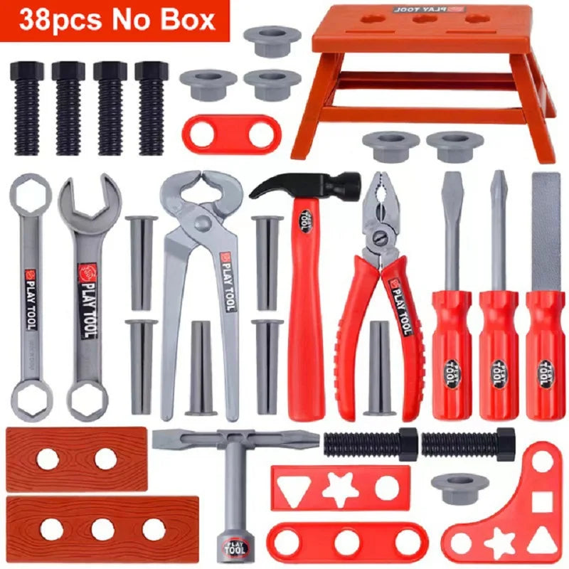 Kids Toolbox Engineer Playset – Electric Drill & Screwdriver Repair Tools Kit, Pretend Construction Toy for Boys & Girls, Educational STEM Gift