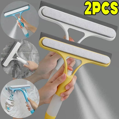 3-in-1 Window Cleaning Squeegee with Spray Bottle & Microfiber Pad – Multi-Function Glass, Mirror & Car Cleaner Tool