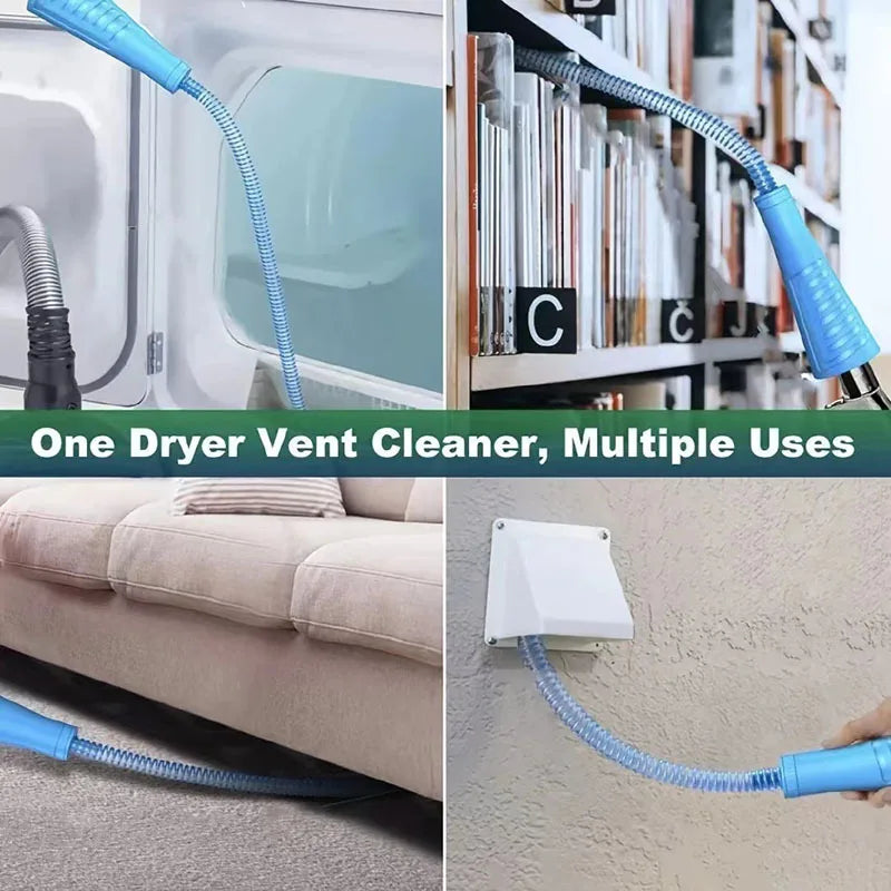 Dryer Vent Cleaner Vacuum Attachment with Bendable Hose