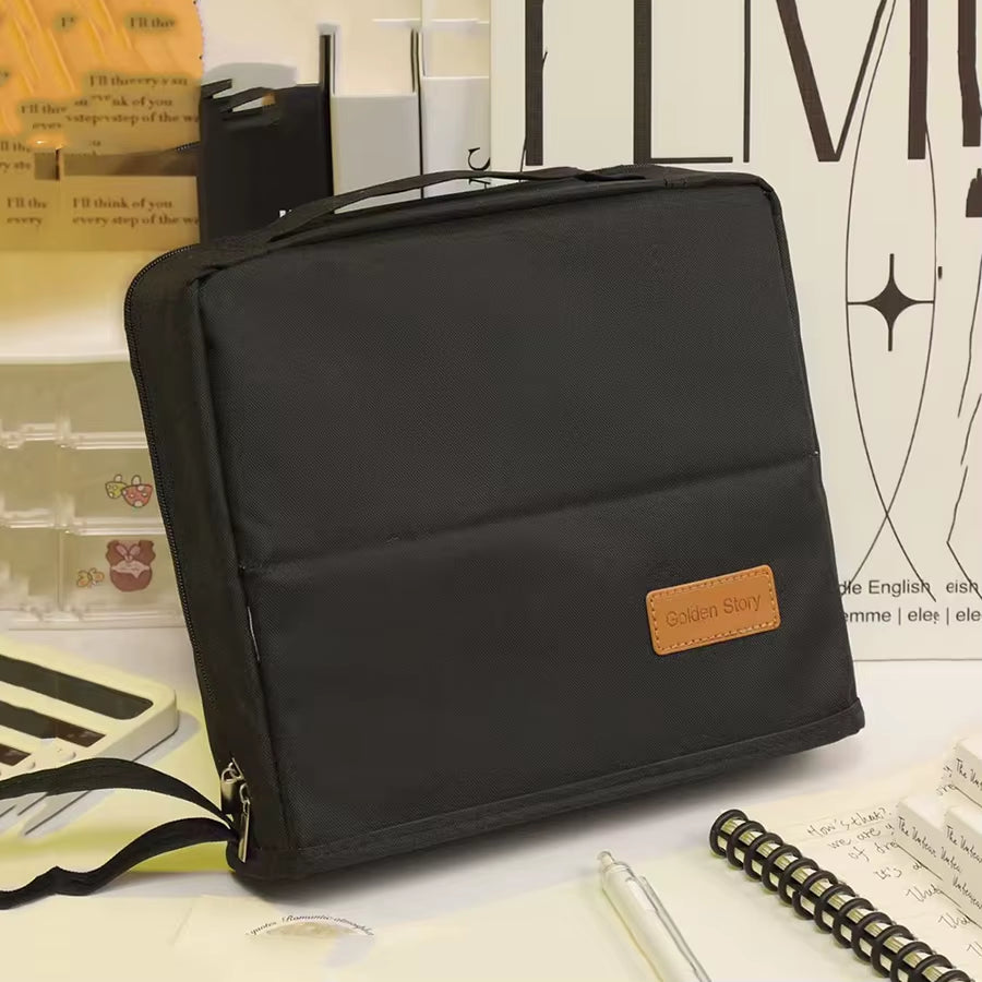 “Large Capacity Vertical Makeup Bag – Multi-Compartment Organizer for Skincare & Cosmetics”