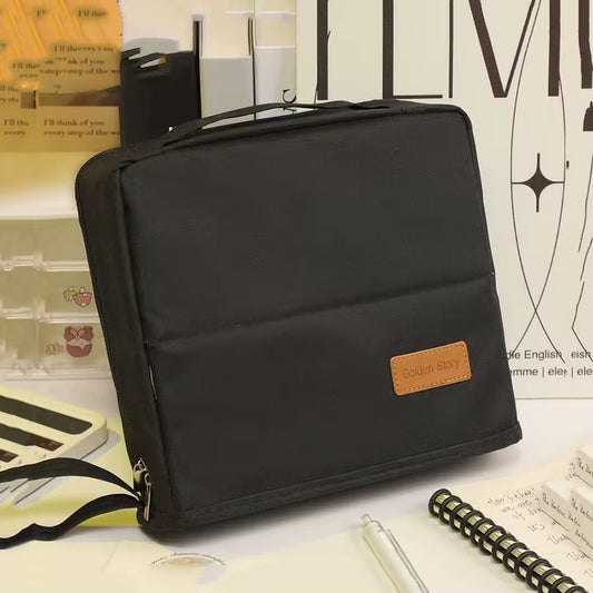 “Large Capacity Vertical Makeup Bag – Multi-Compartment Organizer for Skincare & Cosmetics”