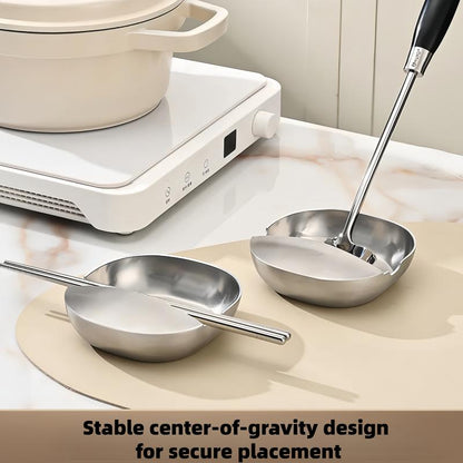 Multi-Functional Pot Lid & Spoon Holder Stand – Heat-Resistant Kitchen Utensil Rest, Pot Lid Rack, Tableware Organizer for Cooking & Meal Prep