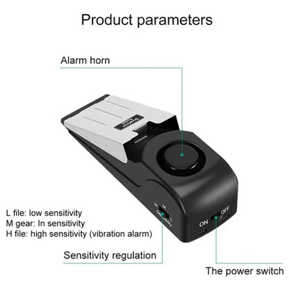 120dB Wireless Door Stop Alarm – Anti-Theft Security Wedge, Adjustable Sensitivity, Travel & Home Protection Device