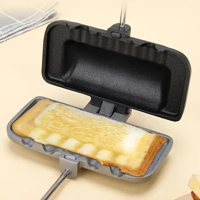 “Double-Sided Sandwich Maker Pan – Non-Stick Aluminum Alloy Toast & Grill Pan for Stovetop Cooking”
