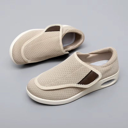 Orthopedic Walking Shoes for Women & Men – Wide Fit Diabetic Shoes with Adjustable Strap, Soft Cushion, Swollen Feet & Bunion Relief