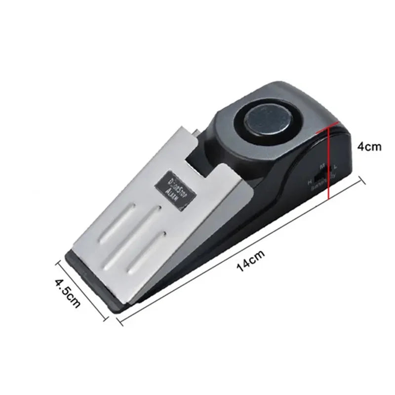 120dB Wireless Door Stop Alarm – Anti-Theft Security Wedge, Adjustable Sensitivity, Travel & Home Protection Device