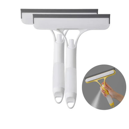 3-in-1 Window Cleaning Squeegee with Spray Bottle & Microfiber Pad – Multi-Function Glass, Mirror & Car Cleaner Tool