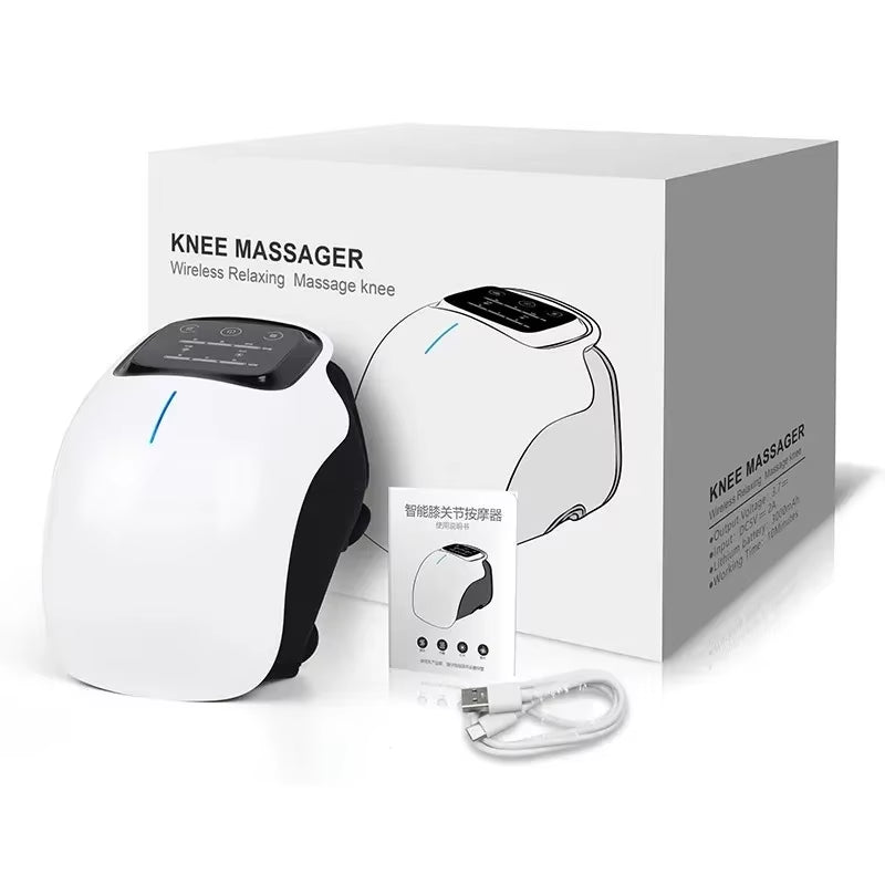 Cordless Heated Knee Massager with LED Screen – Infrared Heat & Vibration Therapy for Knee Pain Relief, Swelling, Arthritis & Stiff Ligaments