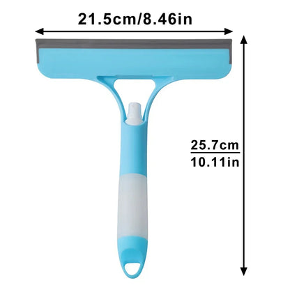 3-in-1 Window Cleaning Squeegee with Spray Bottle & Microfiber Pad – Multi-Function Glass, Mirror & Car Cleaner Tool