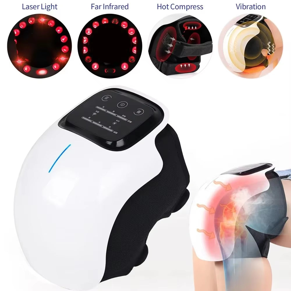Cordless Heated Knee Massager with LED Screen – Infrared Heat & Vibration Therapy for Knee Pain Relief, Swelling, Arthritis & Stiff Ligaments