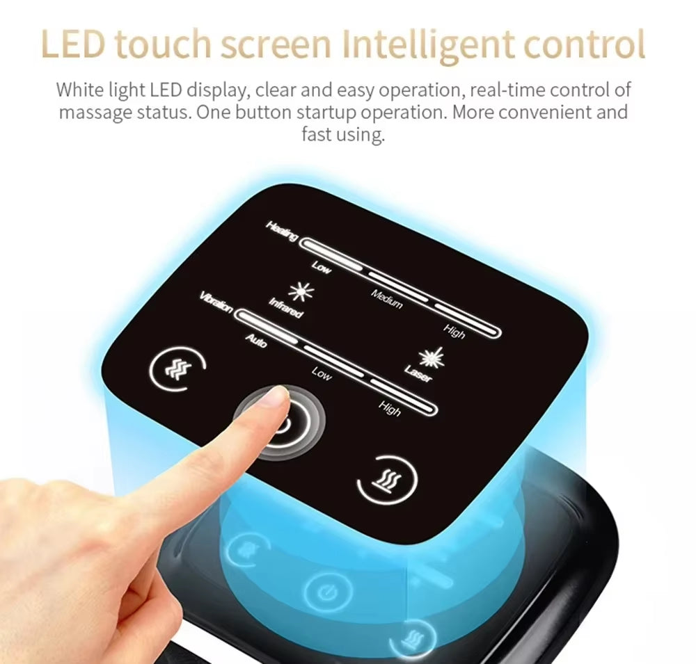 Cordless Heated Knee Massager with LED Screen – Infrared Heat & Vibration Therapy for Knee Pain Relief, Swelling, Arthritis & Stiff Ligaments
