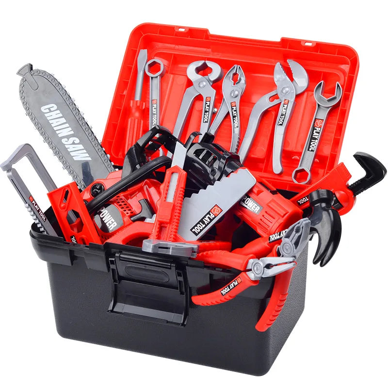 Kids Toolbox Engineer Playset – Electric Drill & Screwdriver Repair Tools Kit, Pretend Construction Toy for Boys & Girls, Educational STEM Gift