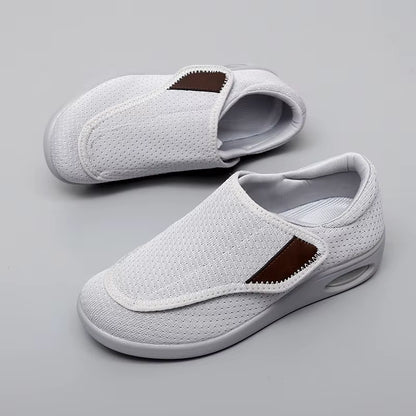 Orthopedic Walking Shoes for Women & Men – Wide Fit Diabetic Shoes with Adjustable Strap, Soft Cushion, Swollen Feet & Bunion Relief