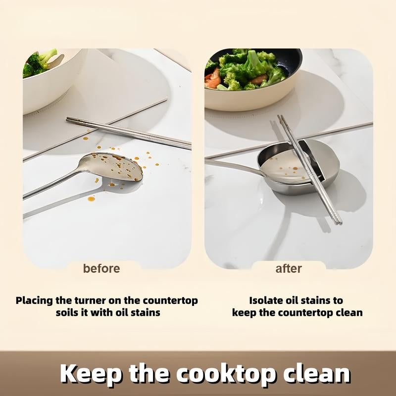 Multi-Functional Pot Lid & Spoon Holder Stand – Heat-Resistant Kitchen Utensil Rest, Pot Lid Rack, Tableware Organizer for Cooking & Meal Prep