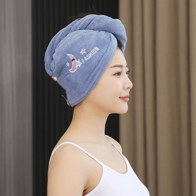 Quick-Dry Hair Towel Wrap – Super Absorbent Soft Microfiber Head Towel for Women & Girls | Cute Fast-Drying Hair Turban Bonnet