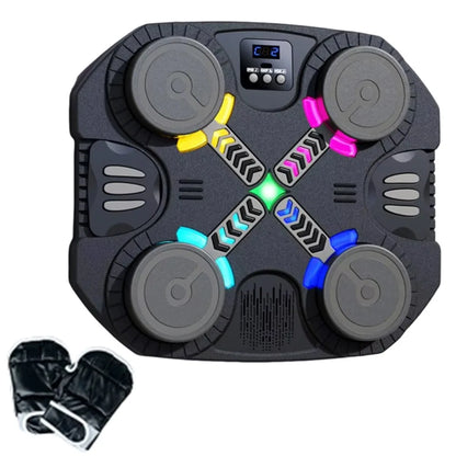 Bluetooth Connection Smart Music Boxing Machine Noise Reduction Wall Mounted Reaction Training Equipment LED Lighted