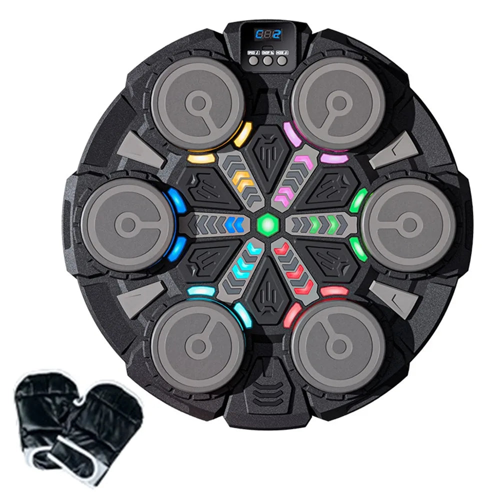 Bluetooth Connection Smart Music Boxing Machine Noise Reduction Wall Mounted Reaction Training Equipment LED Lighted
