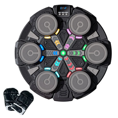 Bluetooth Connection Smart Music Boxing Machine Noise Reduction Wall Mounted Reaction Training Equipment LED Lighted