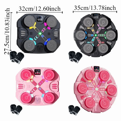 Bluetooth Connection Smart Music Boxing Machine Noise Reduction Wall Mounted Reaction Training Equipment LED Lighted