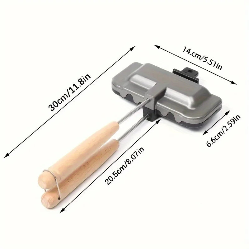 “Double-Sided Sandwich Maker Pan – Non-Stick Aluminum Alloy Toast & Grill Pan for Stovetop Cooking”