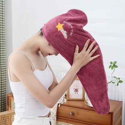 Quick-Dry Hair Towel Wrap – Super Absorbent Soft Microfiber Head Towel for Women & Girls | Cute Fast-Drying Hair Turban Bonnet