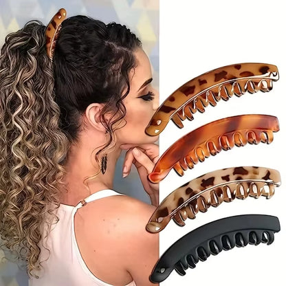 Matte Fish-Shaped Banana Hair Clip - Stylish Ponytail Headband for Women Hair Accessories