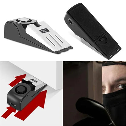 120dB Wireless Door Stop Alarm – Anti-Theft Security Wedge, Adjustable Sensitivity, Travel & Home Protection Device
