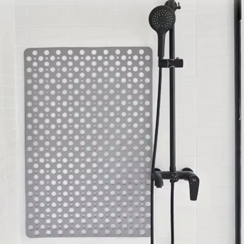 Square Non-Slip Bathroom Mat with Suction Cups – Quick Drain Shower Mat, Anti-Fall Massage Floor Pad, Fast Drying Design