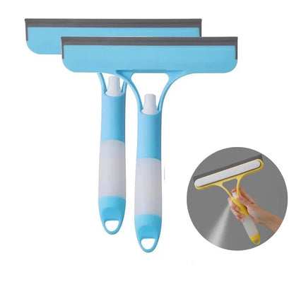 3-in-1 Window Cleaning Squeegee with Spray Bottle & Microfiber Pad – Multi-Function Glass, Mirror & Car Cleaner Tool