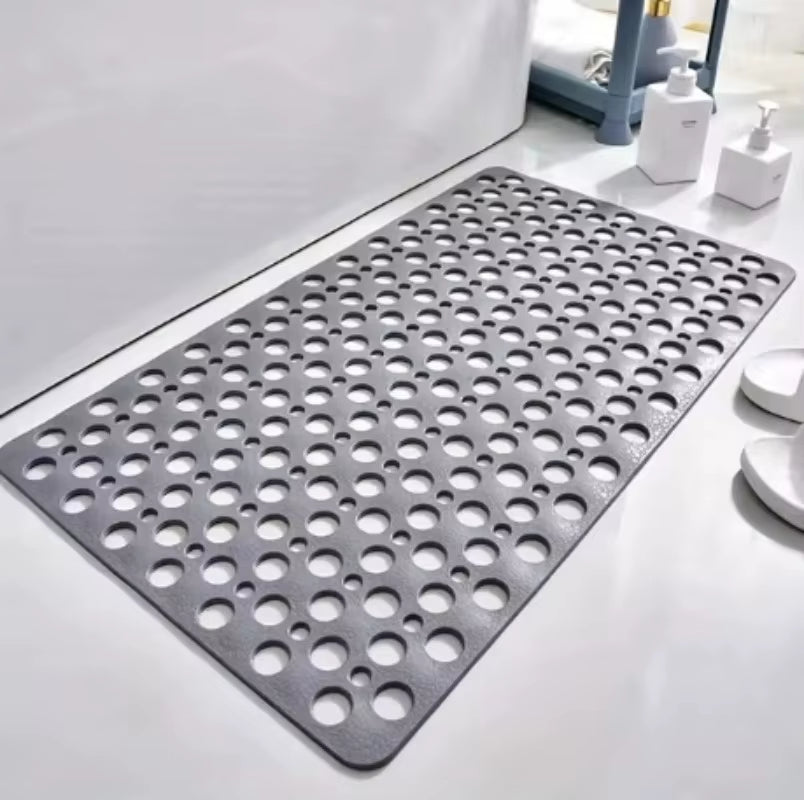 Square Non-Slip Bathroom Mat with Suction Cups – Quick Drain Shower Mat, Anti-Fall Massage Floor Pad, Fast Drying Design