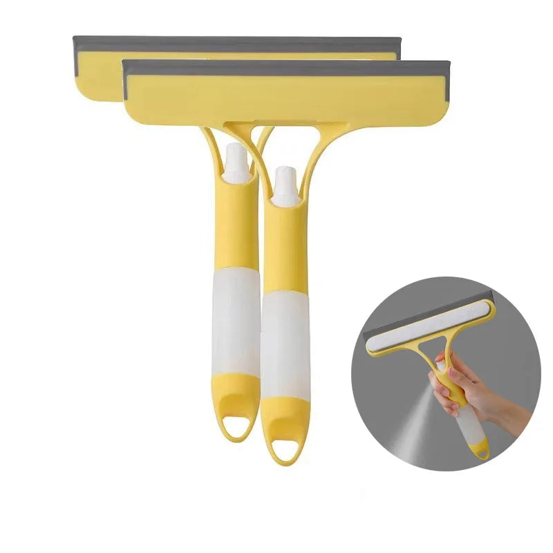 3-in-1 Window Cleaning Squeegee with Spray Bottle & Microfiber Pad – Multi-Function Glass, Mirror & Car Cleaner Tool