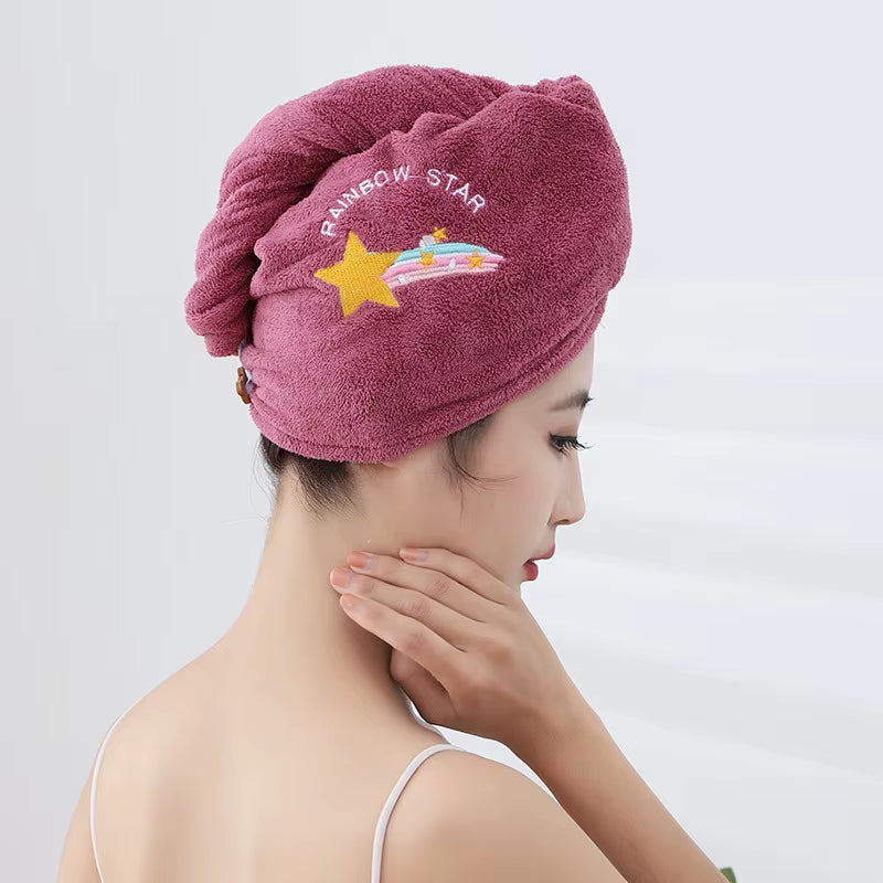 Quick-Dry Hair Towel Wrap – Super Absorbent Soft Microfiber Head Towel for Women & Girls | Cute Fast-Drying Hair Turban Bonnet
