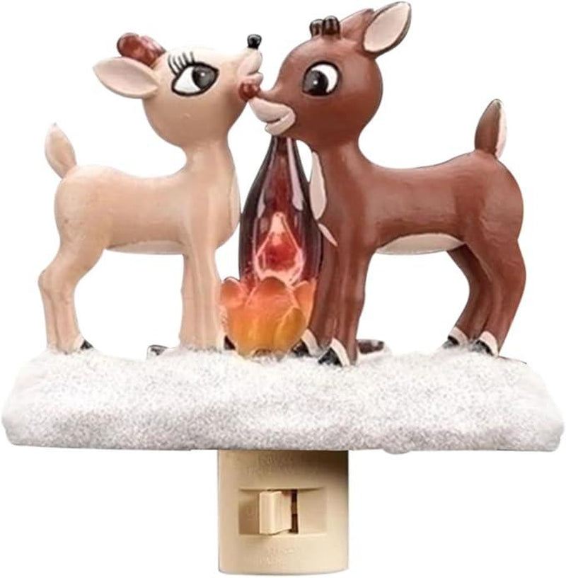 Christmas Reindeer Night Light Plug-In – LED Holiday Lamp for Bedroom & Living Room