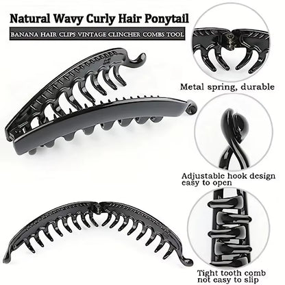 Matte Fish-Shaped Banana Hair Clip - Stylish Ponytail Headband for Women Hair Accessories