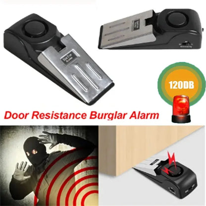 120dB Wireless Door Stop Alarm – Anti-Theft Security Wedge, Adjustable Sensitivity, Travel & Home Protection Device