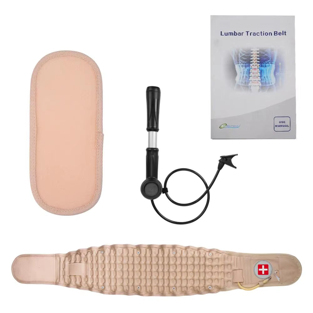 Back Decompression Lumbar Support Belt – Adjustable Air Traction Waist Brace for Spinal Relief & Pain Recovery